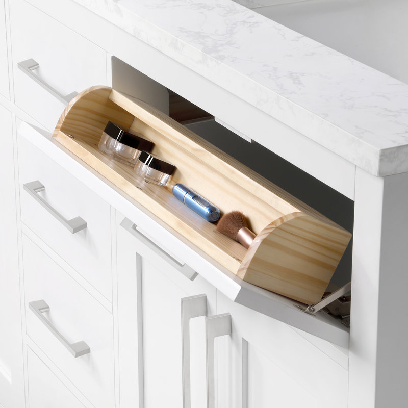 Wade Logan® Sauget 60'' Freestanding Double Bathroom Vanity with